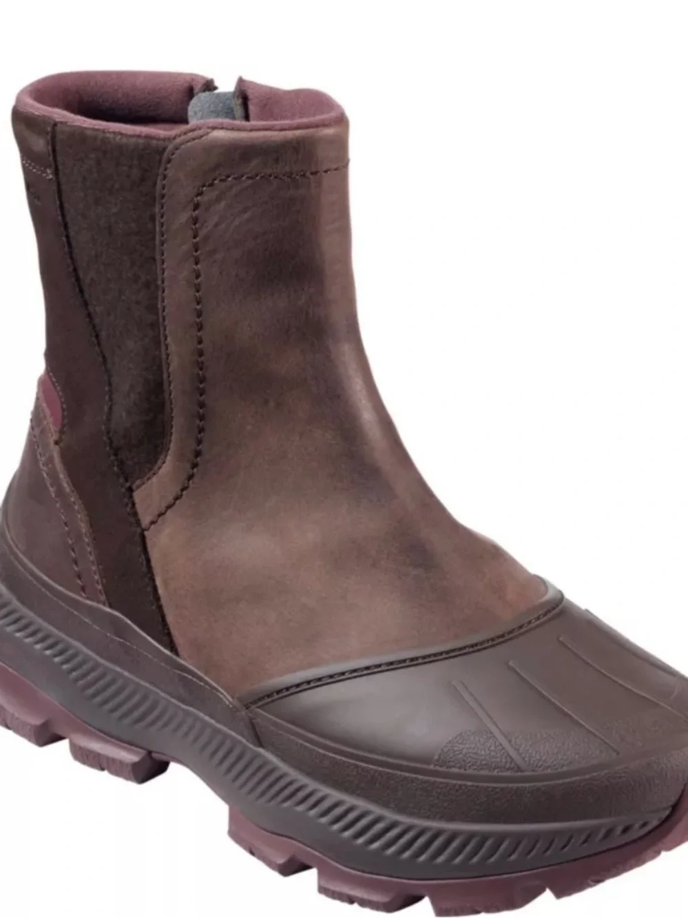 L.L. Bean Women's Brown Waterproof Zip-Top Ankle Boot